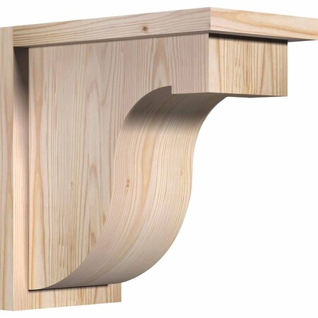 Ekena Millwork Del Monte Smooth Corbel w/Backplate, Douglas Fir, 7 1/2"W x 14"D x 14"H COR08X14X14DEL01SDF